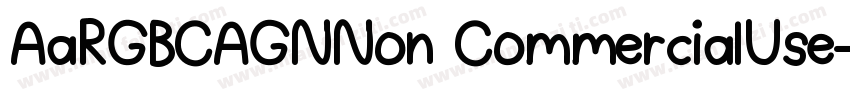 AaRGBCAGNNon CommercialUse字体转换